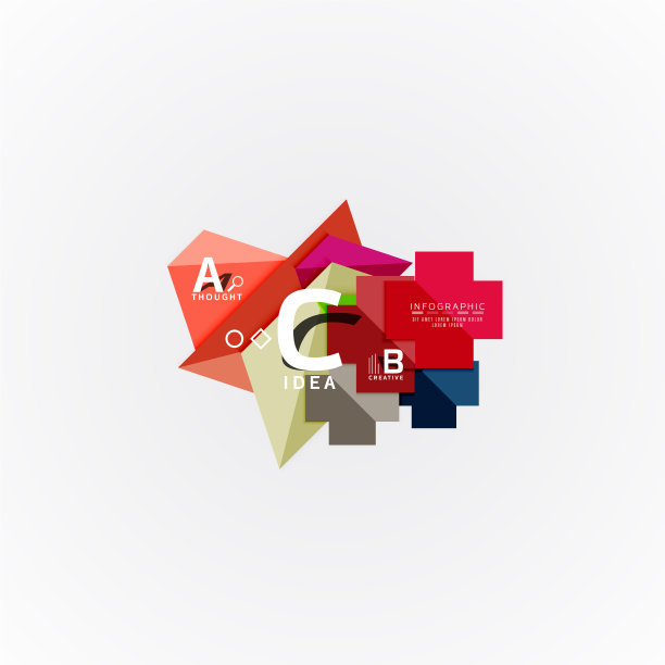 抽象几何选项信息图形横幅ab图片下载