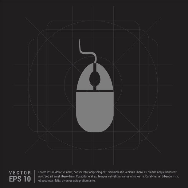 鼠标图标-黑色创意背景图片下载