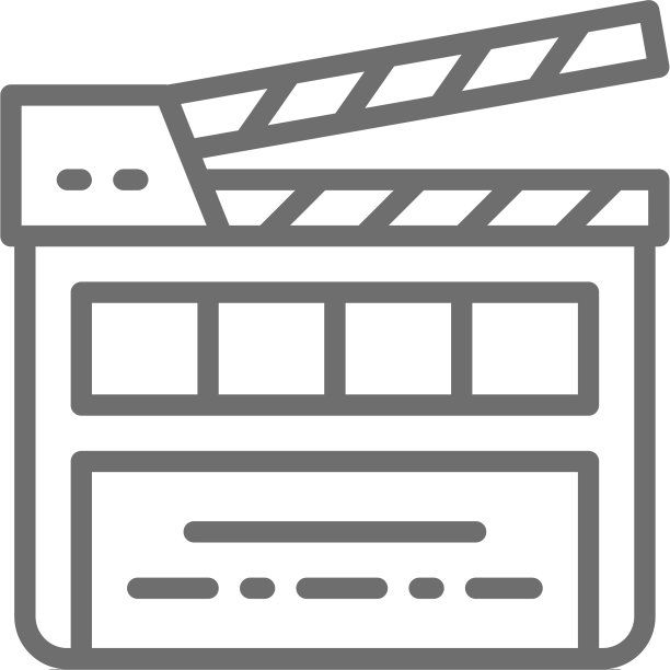 电影场记板线条图标图片下载