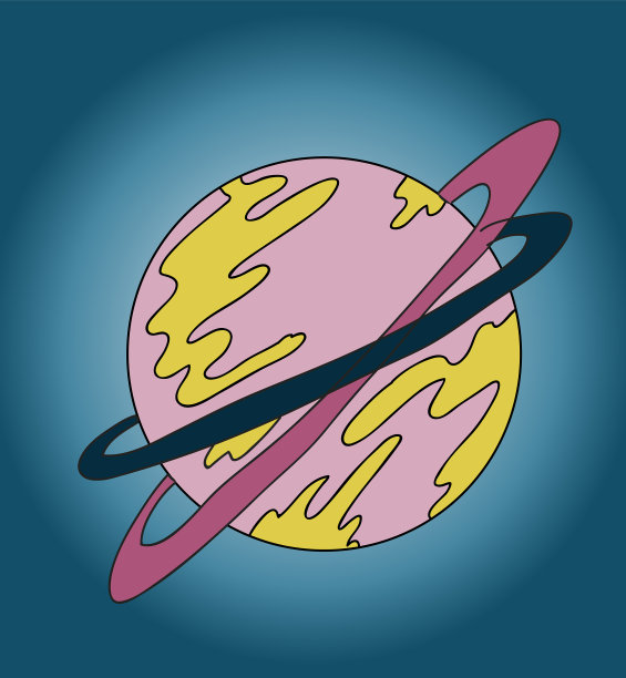 外太空中明亮而不寻常的行星图片下载