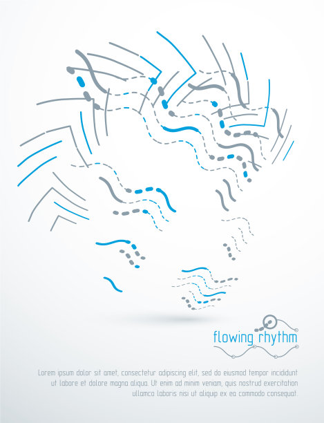 流动的韵律抽象的波浪线为背景图片下载