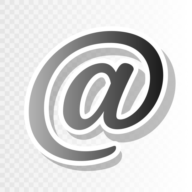 新年黑色邮件标志图片下载