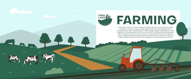 奶牛养殖在绿色草地上的农业经营理念。图片下载