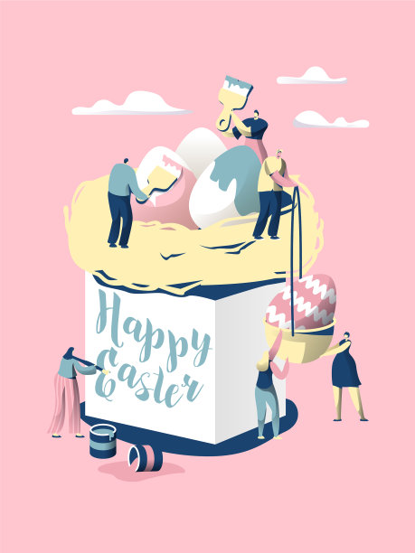 复活节蛋糕人物制作面包庆祝图片下载