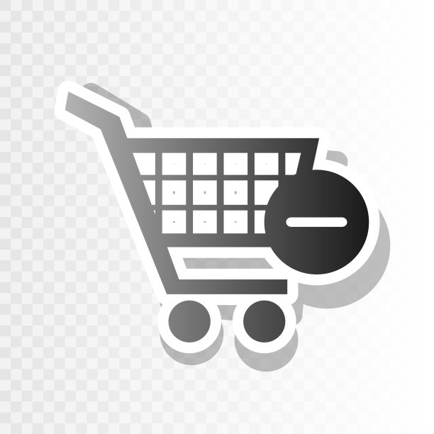 带有移除标志的新购物车图片下载
