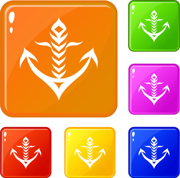 抽象锚图标设置颜色图片下载