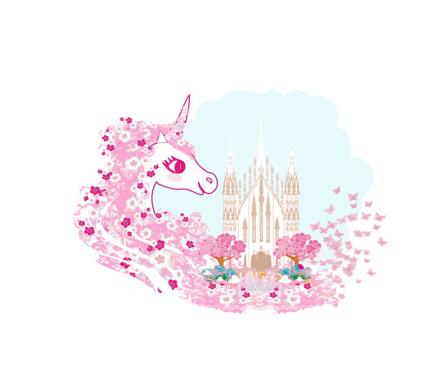 魔法背景下的独角兽图片下载