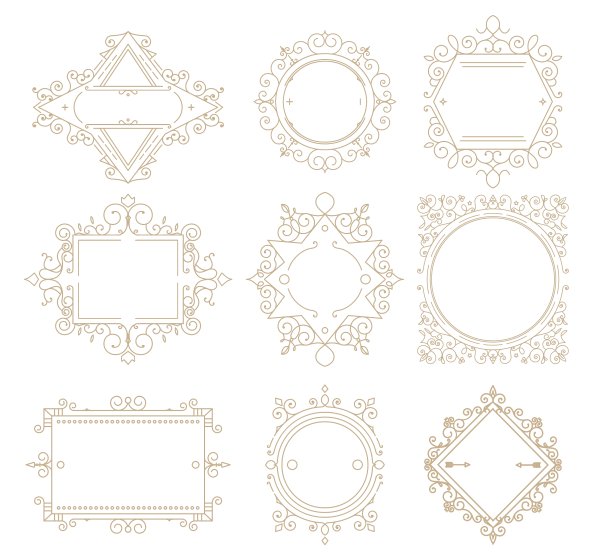复古经典的框架集框架图片下载