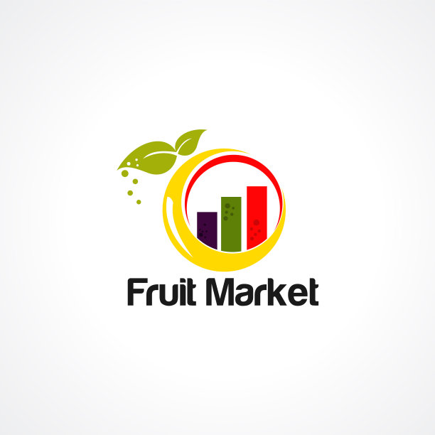 水果市场标志图标元素和模板图片下载