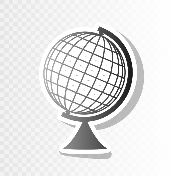 地球仪新年黑色图标图片下载
