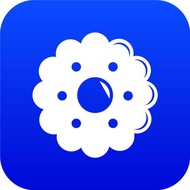 饼干图标蓝色图片下载