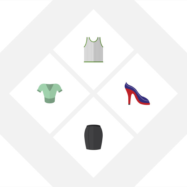 平面图标服装套装时尚服装休闲图片下载