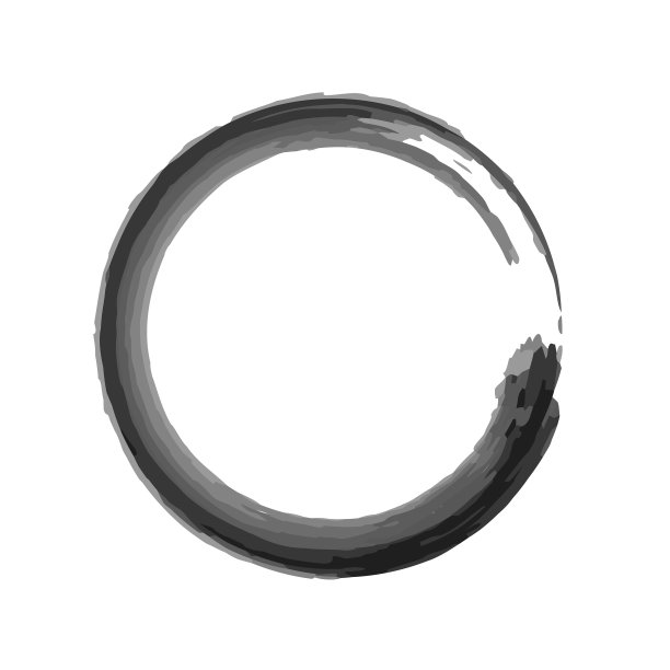 禅意水彩笔刷符号设计图片下载