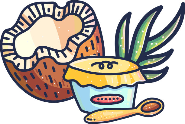 自制的椰子甜点图片下载