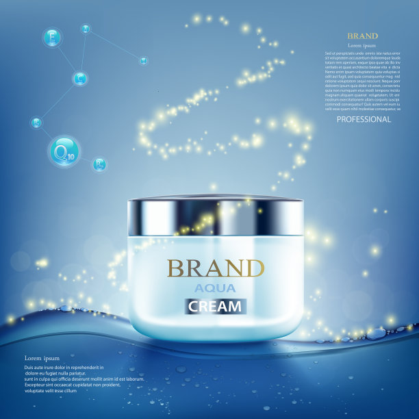 含有维生素、水和辅酶的包装霜图片下载