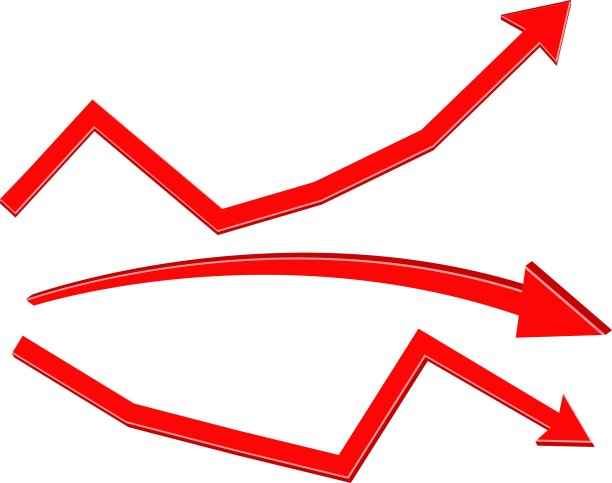 金融统计红箭头图片下载