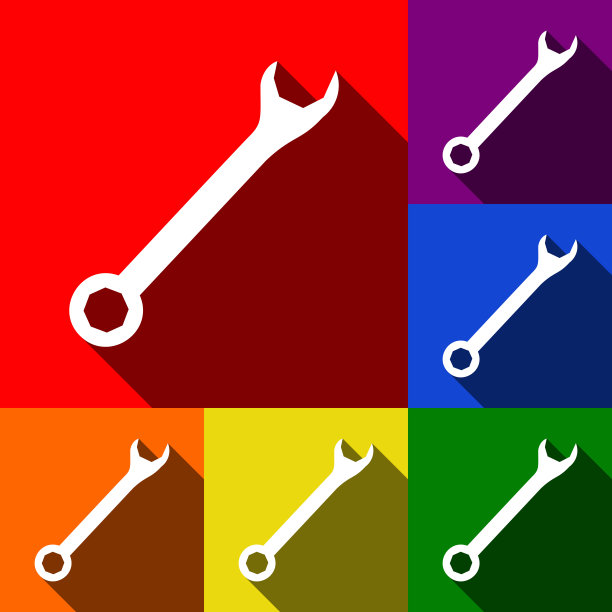 十字扳手标志一套图标用图片下载