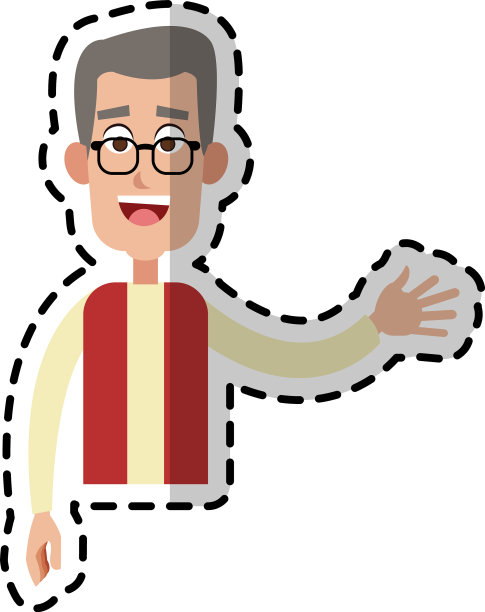 快乐的老人或中年人戴眼镜图片下载