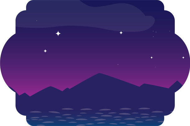 湖光山色夜景图片下载