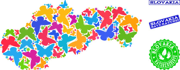 保存斯洛伐克地图的自然构成图片下载