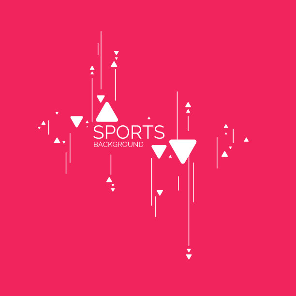 具有抽象几何背景的体育海报图片下载