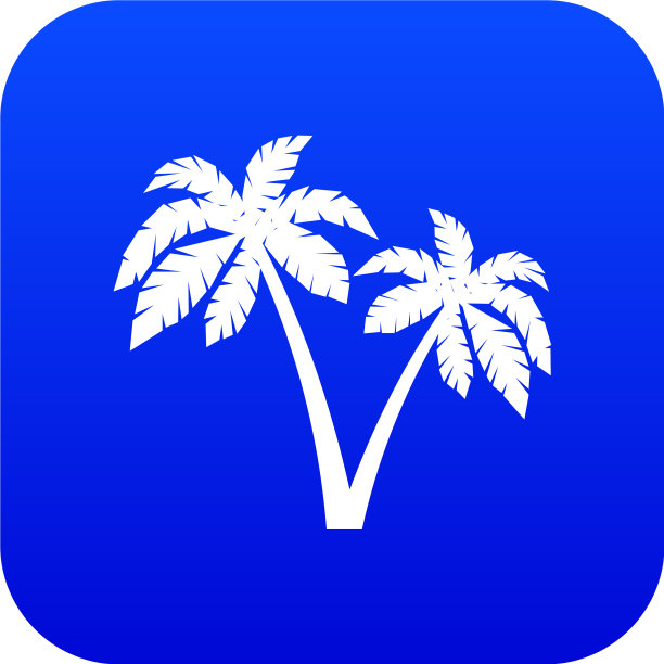 两个手掌图标数字蓝色图片下载