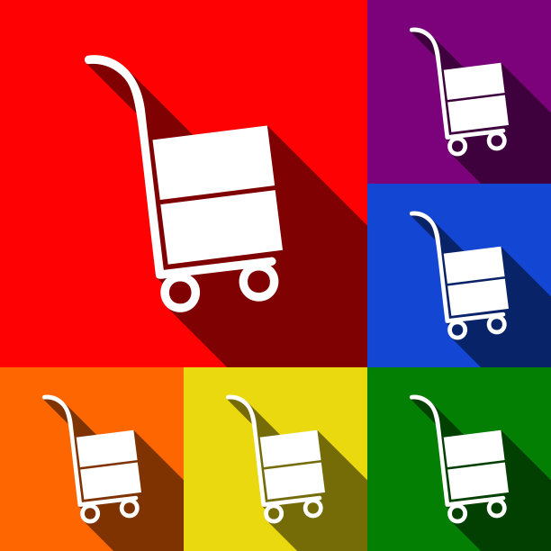 手扶车标志用平装图标图片下载