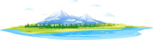 高山有森林和湖泊图片下载