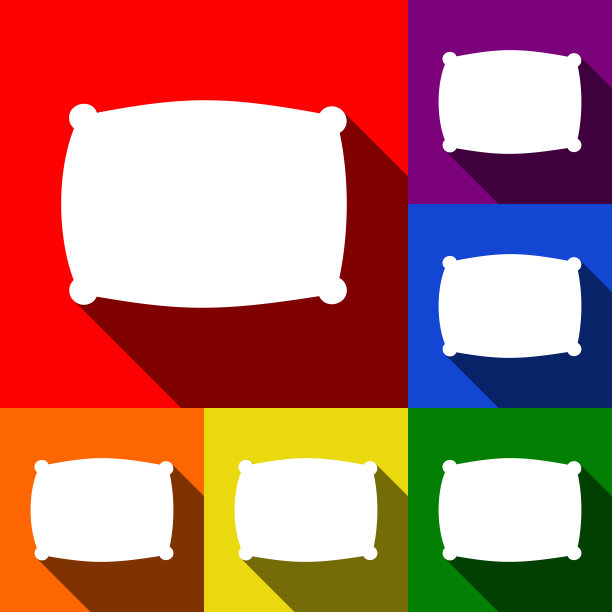 枕头标志一套图标图片下载