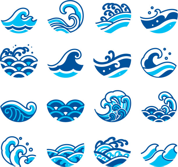 水波纹图标合集图片下载