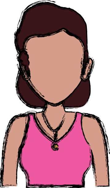 年轻的女性无脸化身图片下载