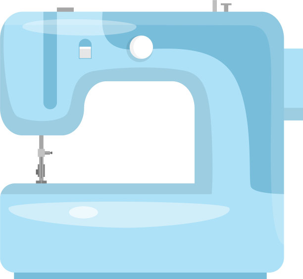 家用和工业用浅蓝色缝纫机图片下载
