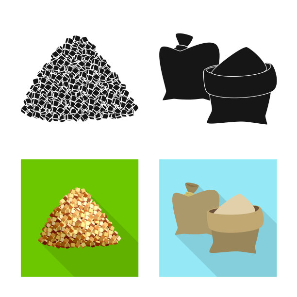 隔离对象农场和农业图标集图片下载