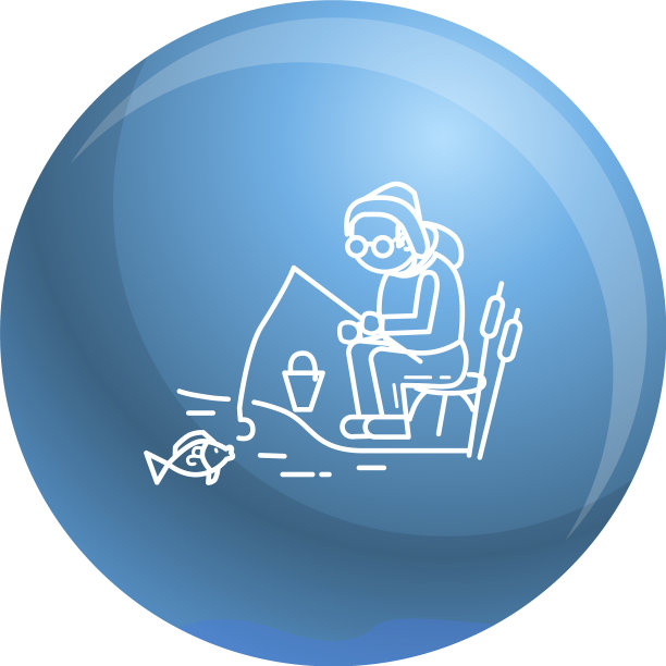 老人在钓鱼的概念背景概述图片下载