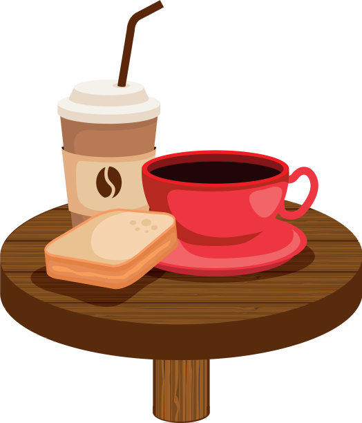 木桌上的美味早餐图片下载