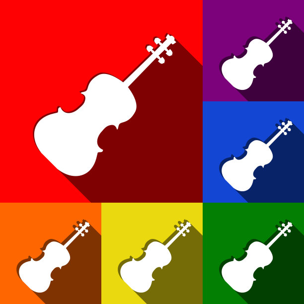 小提琴标志的图标图片下载