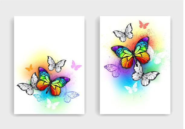 彩虹蝴蝶设计图片下载