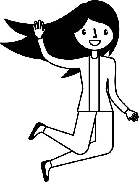 女商人跳跃角色图片下载