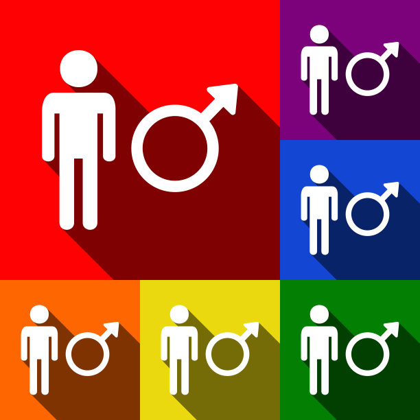 男性标志与图标集图片下载