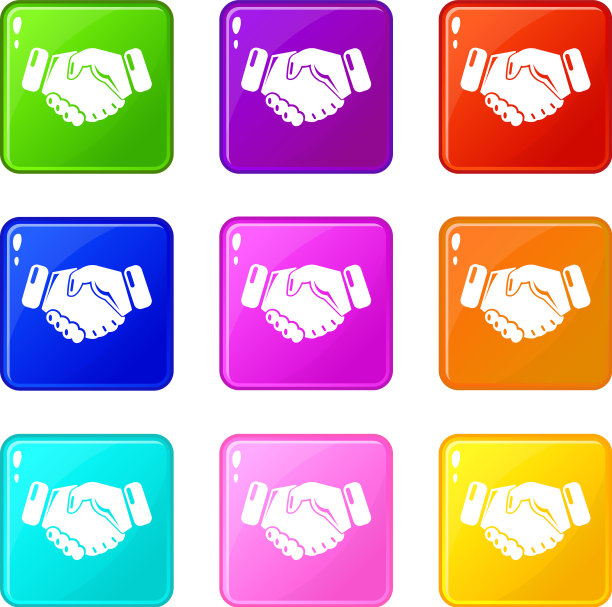 握手冰球图标集9个颜色收集图片下载