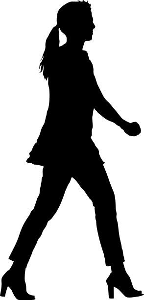 人们站在白色背景上的剪影图片下载