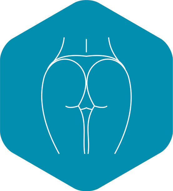 臀部图标简单风格图片下载