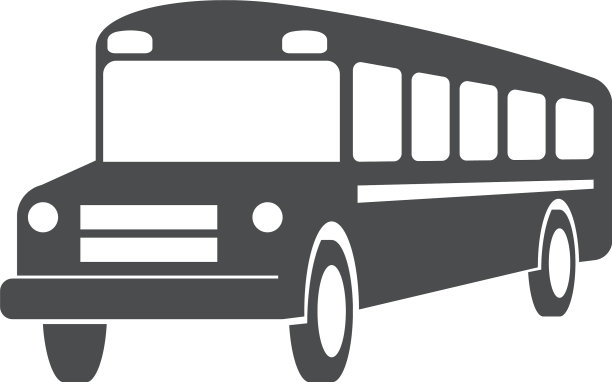 校车公共交通标志设计图片下载