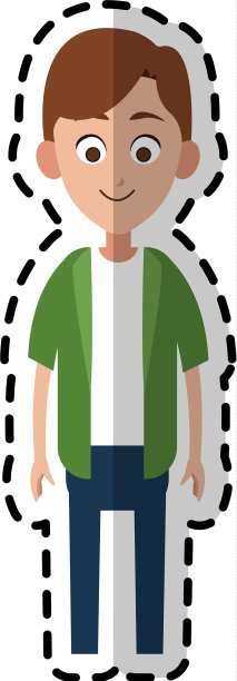 快乐男孩或孩子的图标形象图片下载