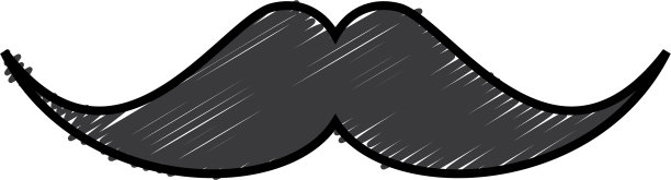 绅士胡子孤立的图标图片下载