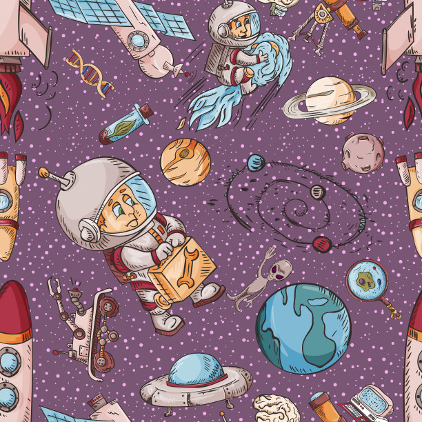 空间无缝的彩色图案装饰和图片下载