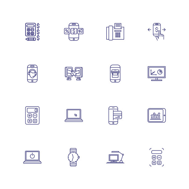 小工具线条图标集图片下载