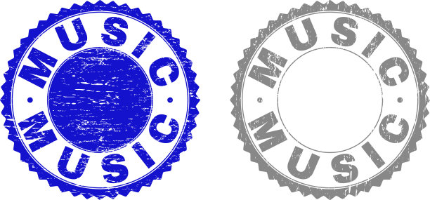 垃圾摇滚音乐刮花了印章图片下载