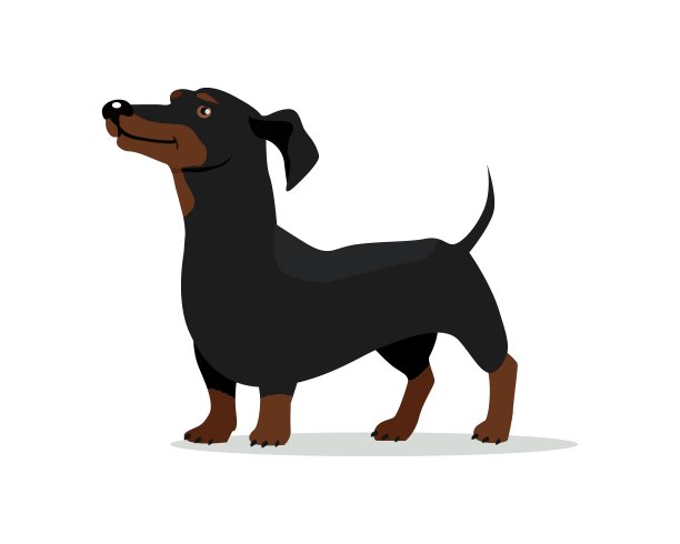 腊肠犬平面设计图片下载