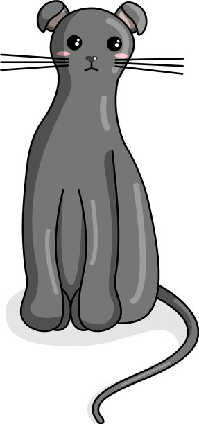 卡哇伊风格的乌克兰levkoy猫图片下载